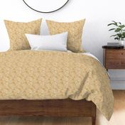 15 Soft Spring- Victorian Floral-Desert Sun Mustard on Off White- Climbing Vine with Flowers- Petal Signature Solids - Earth Tones- Gold- Golden- Ocher- Natural- sMini