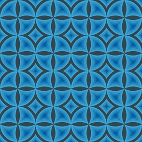 Playful Geometric Pattern - Panton Ultra-Steady. Blue Colors