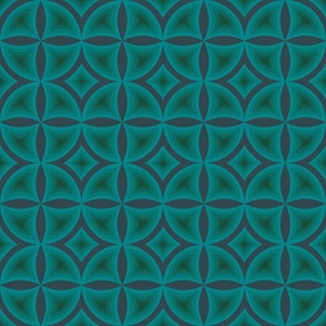 Playful Geometric Pattern - Panton Ultra-Steady. Green Colors
