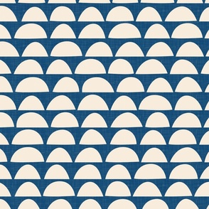 Simple, Modern Shapes on Ocean Blue / Large