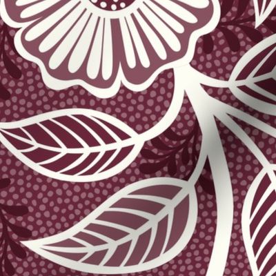 16 Soft Spring- Victorian Floral- Off White on Wine- Climbing Vine with Flowers- Petal Signature Solids - Earth Tones- Burgundy- Dark Red- Natural- William Morris Wallpaper- Extra Large