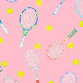 Tennis racquets pink large