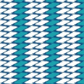 Coastal Blue White Vertical Striped Rope Yarn Zigzag 