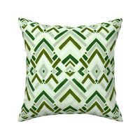 Olive Green Hand Painted Chevron