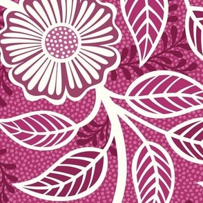 18 Soft Spring- Victorian Floral- Off White on Bubble Gum Pink- Climbing Vine with Flowers- Petal Signature Solids - Magenta- Bright Pink- Natural- William Morris Wallpaper- Large