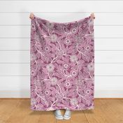 20 Soft Spring- Victorian Floral- Off White on Peony Pink- Climbing Vine with Flowers- Petal Signature Solids - Magenta- Bright Pink- Natural- William Morris Wallpaper- Extra Large