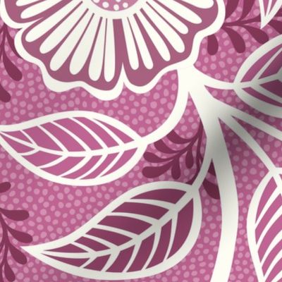 20 Soft Spring- Victorian Floral- Off White on Peony Pink- Climbing Vine with Flowers- Petal Signature Solids - Magenta- Bright Pink- Natural- William Morris Wallpaper- Extra Large