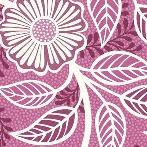 20 Soft Spring- Victorian Floral- Off White on Peony Pink- Climbing Vine with Flowers- Petal Signature Solids - Magenta- Bright Pink- Natural- William Morris Wallpaper- Large