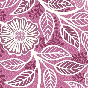 20 Soft Spring- Victorian Floral- Off White on Peony Pink- Climbing Vine with Flowers- Petal Signature Solids - Magenta- Bright Pink- Natural- William Morris Wallpaper- Medium
