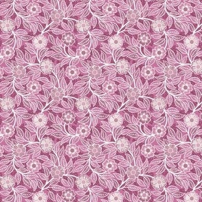 20 Soft Spring- Victorian Floral- Off White on Peony Pink- Climbing Vine with Flowers- Petal Signature Solids - Magenta- Bright Pink- Natural- William Morris Wallpaper- Micro