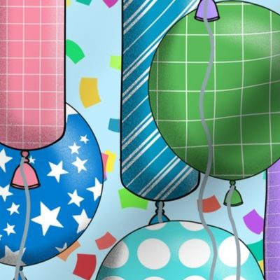 Patterned Balloons And Confetti