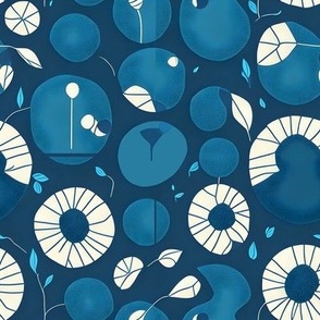 Geometric Modern Blue Pattern