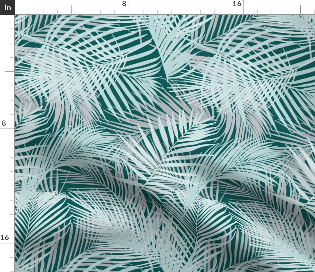Palm Leaves dark green - Pantone Ultra-steady 