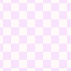 Retro modern checkerboard in lilac pink and white checkers