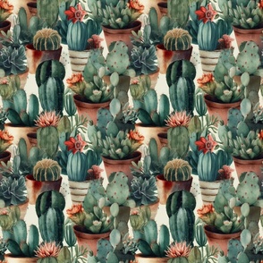 Potted Cacti Medley