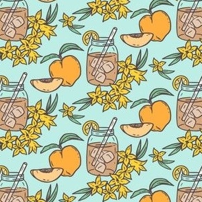 Southern Summer Peaches & Iced Sweet Tea Pattern