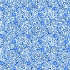 31 Soft Spring- Victorian Floral- Cobalt Blue on Off White- Climbing Vine with Flowers- Petal Signature Solids- Bright Blue- Dopamine- Electric Blue- Natural- William Morris Wallpaper- Micro