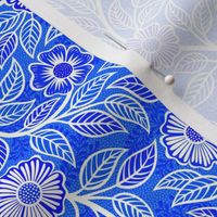 31 Soft Spring- Victorian Floral- Off White on Cobalt Blue- Climbing Vine with Flowers- Petal Signature Solids- Bright Blue- Dopamine- Electric Blue- Natural- William Morris Wallpaper- Mini