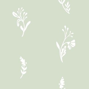 Fables // Wildflowers & Berries // Sage Green, White // Medium 