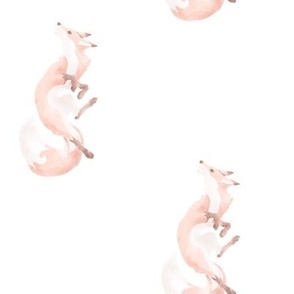 Fables Watercolor // Clever Fox // Rose pink, Cinnamon, White // Medium 
