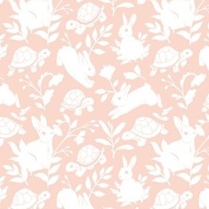 Fables // Tortoise & Hare // Turtle Bunny // Rose Pink & White // Small 