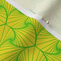 palm frond geometric lemon lime