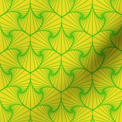 palm frond geometric lemon lime