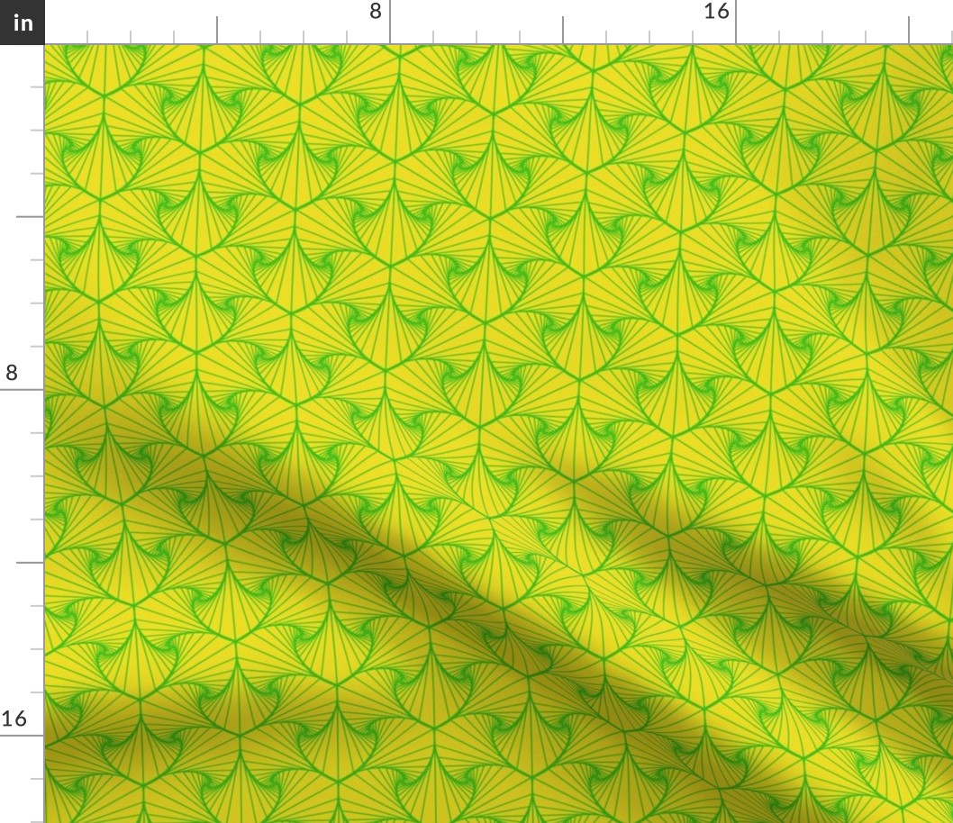 palm frond geometric lemon lime