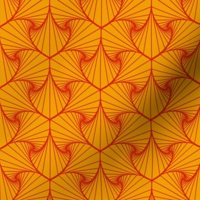 palm frond geometric marigold