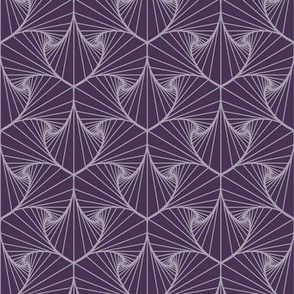 palm frond geometric plum