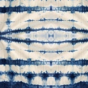 shibori tie dye fabric - indigo blue 