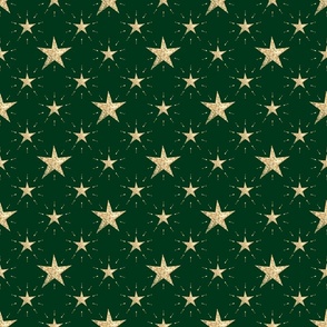 glitter star dark green