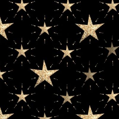 glitter star black