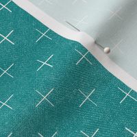 Shibori Crossed Stitches, Turquoise