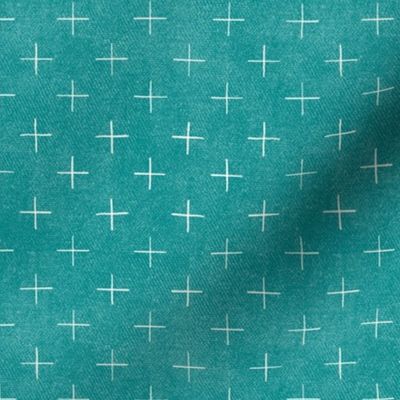 Shibori Crossed Stitches, Turquoise