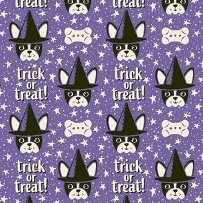 Dog Trick or Treat Purple Directional