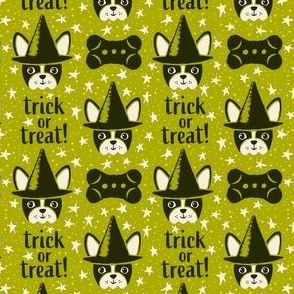 Dog Trick or Treat Green Directional 