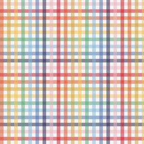 Colorful, Multicolor Gingham Stripes