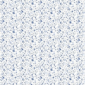Spots blue on white