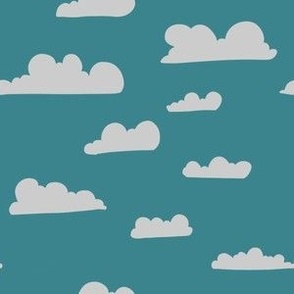 Cartoon cloudy sky pattern
