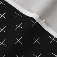 Shibori Crossed Stitches, White on Black