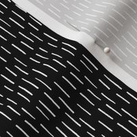 Shibori Stitches Vertical, White on Black