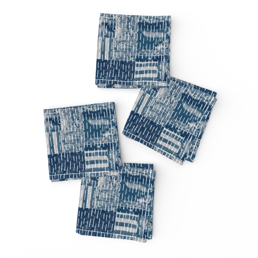 Shibori Patchwork, Prussian Blue