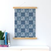 Shibori Patchwork, Prussian Blue