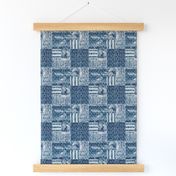 Shibori Patchwork, Prussian Blue