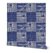 Shibori Patchwork, Cobalt Blue