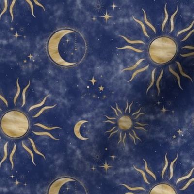 Small Celestial Dreams, Gold and Royal Blue