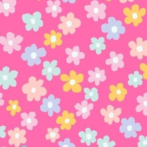  Medium//cute Multi Colour Flowers Pink