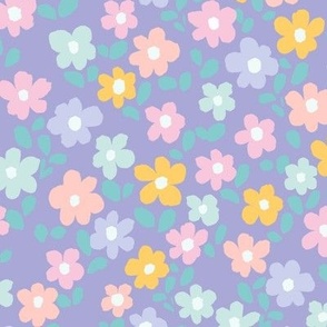  Medium//cute Multi Colour Flowers purple