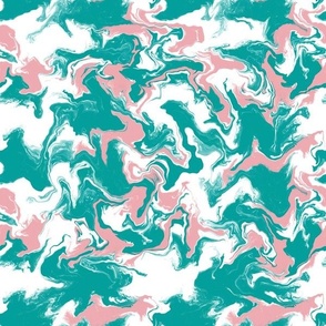 Marble - Teal and Pink